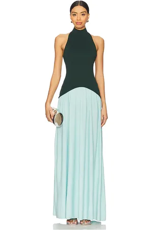 Solid Soglio Halter Dress in Baby Blue. - size L (also in M, XL)