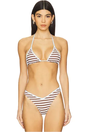 Frankies Bikinis Paradise Bikini Top in Brown. - size L (also in M)