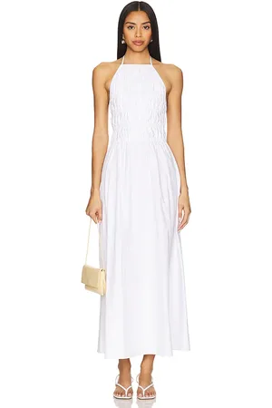Solid Meira Dress in White. - size L (also in M, XL)