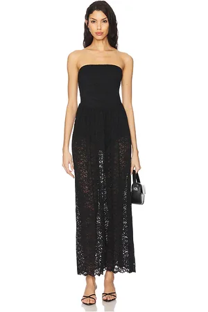 Show Me Your Mumu Diana Drop Waist Dress in Black. - size L (also in M, S, XL, XS, XXL)
