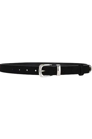 BLACK SUEDE STUDIO Western Belt in Black. - size L (also in M, S)