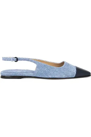 Dear Frances Tia Flat With Toe Cap in Blue. - size 36 (also in 37, 40, 42)