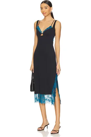 Free People X Intimately FP Party Crasher Midi Slip Dress in Black. - size M (also in S, XS)