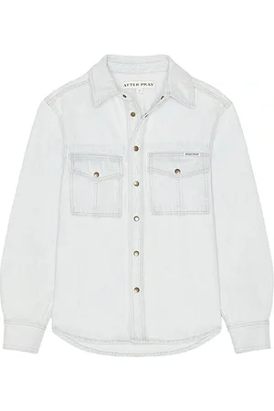 AFTER PRAY Safari Pocket Denim Shirket in Blue. - size L (also in M, S)
