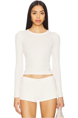 Alexander Wang Long Sleeve Crewneck Tee in Blush. - size M (also in S, XS)