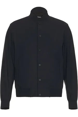 THEORY Murphy Button Down Jacket in Navy. - size L (also in M, S, XL/1X)