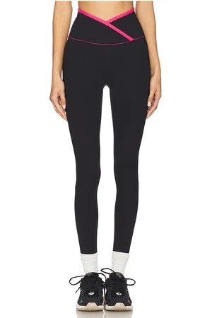 YEAR OF OURS Ribbed Two Tone Veronica Legging in Black. - size L (also in M, XL)