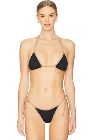 L*Space Lotus Bikini Top in Black. - size L (also in S, XL, XS)