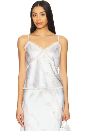 LOVESHACKFANCY Levall Top in Baby Blue. - size L (also in M, S, XL, XS)