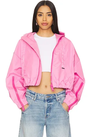 Khrisjoy Khris Crop Windbreaker in Pink. - size 00 (also in 000)