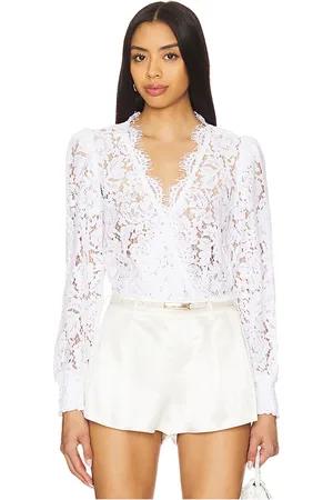 Generation Love Kairi Lace Wrap Blouse in . - size L (also in M, XL)