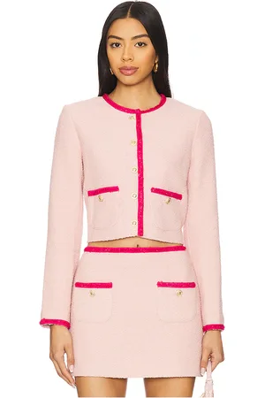 Amanda Uprichard Long Sleeve Braswell Jacket in Pink. - size M (also in S, XS)