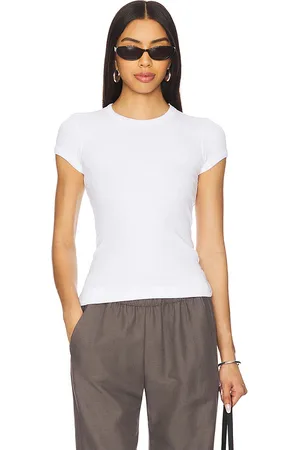 ENZA COSTA Cap Sleeve Crew Tee in . - size L (also in M, S, XS)