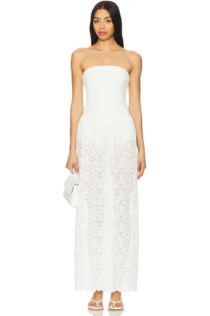 Show Me Your Mumu X REVOLVE Diana Drop Waist Dress in White. - size L (also in M, S, XL, XS)