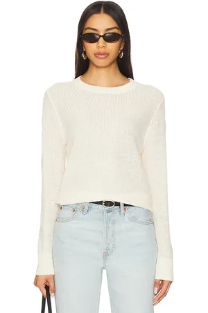 ENZA COSTA Linen Open Knit Crewneck Sweater in . - size M (also in S, XS)