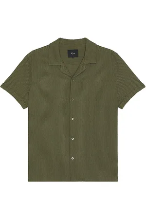 Rails Amalfi Button Down Camp Shirt in Olive. - size L (also in S, XL/1X)