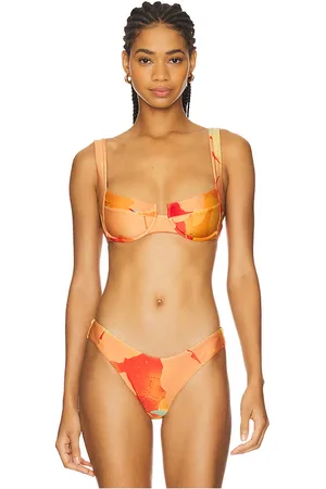 L*Space Coast To Coast Bikini Top in Orange. - size S (also in XS)