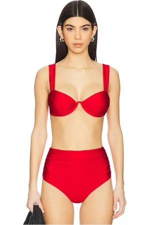 Simkhai Anniston Bikini Top in Red. - size L (also in S, XS)