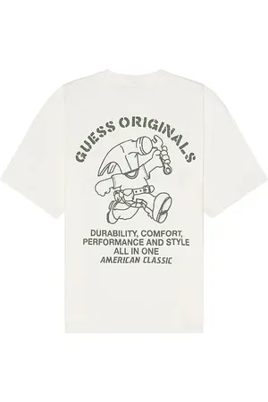 Guess Carpenter Shop Tee in White. - size L (also in M, S, XL/1X, XS)