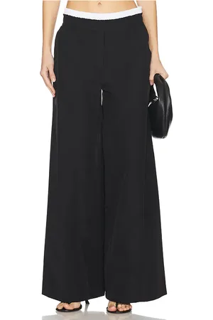 Simkhai Olly Double Waistband Pant in Black. - size M (also in S, XS)
