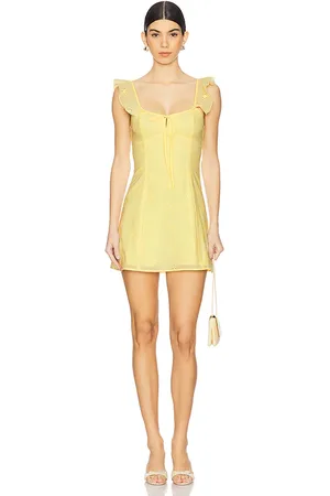 MORE TO COME Jay Mini Dress in Lemon. - size L (also in M, S, XL)