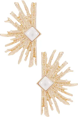 8 Other Reasons Golden Hour Statement Earrings in Metallic .