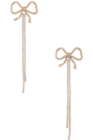 8 Other Reasons Cosette Drop Ribbon Earrings in Metallic .