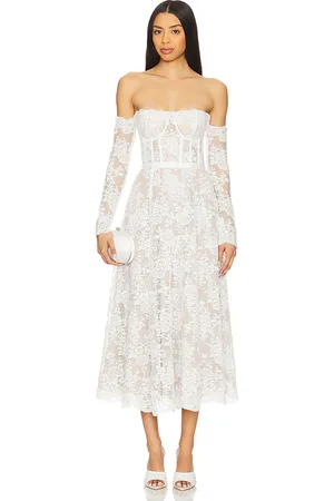 V. Chapman Katherine Midi Dress in White. - size 0 (also in 2)