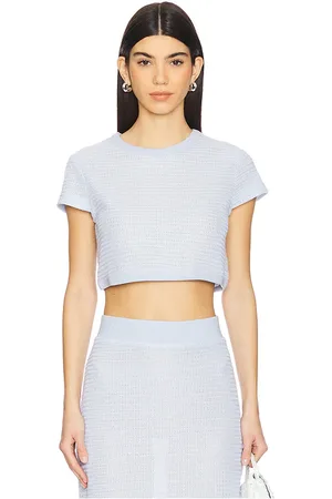 Simkhai Short Sleeve Top in Baby Blue. - size L (also in S)