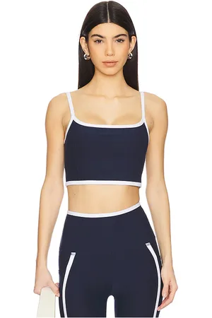 Beyond Yoga Spacedye New Moves High Cropped Tank Top in Navy. - size L (also in M, S, XL, XS)