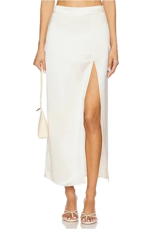 NONchalant Label Lane Skirt in Cream. - size L (also in M, XL)