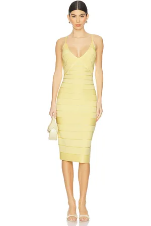 Hervé Léger The Rowan Dress in Yellow. - size L (also in M)