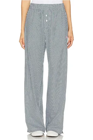 Fiorucci Gingham Logo Trousers in Green. - size L (also in M, S, XS)