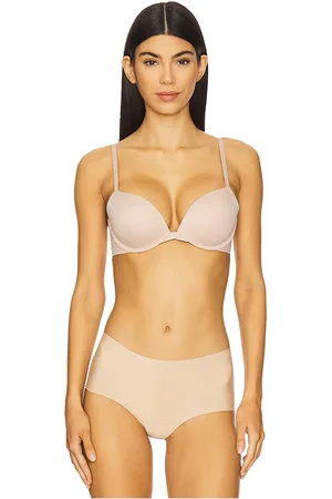 Calvin Klein Perfectly Fit Push Up Plunge Bra in Nude. - size 32A (also in 32B, 32C, 32D, 34A, 34D, 36A, 36B, 36C, 36D)