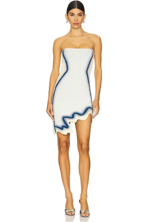 PH5 Camassia Mini Wavy Dress in Cream. - size L (also in M, S, XS)