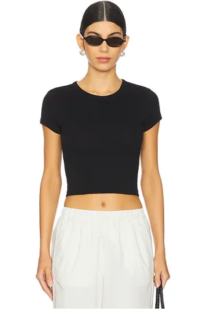 ENZA COSTA Supima Baby Cropped Tee in . - size L (also in S, XS)