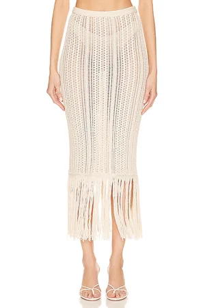 Tularosa Isola Fringe Knit Skirt in . - size L (also in M, S, XS)