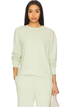 Eberjey French Terry Sweatshirt in Sage. - size M (also in S, XS)