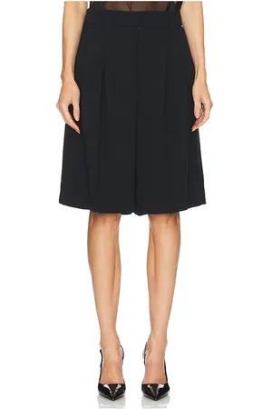 GOOD AMERICAN Luxe Suiting Long Shorts in Black. - size 0 (also in 00, 10, 12, 2, 20, 22, 24, 4, 6, 8)