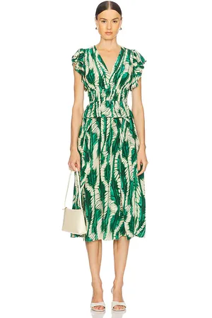 ULLA JOHNSON Brielle Dress in Green. - size 10 (also in 2, 4)