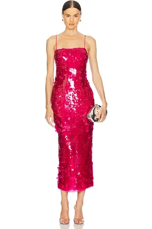 Retrofete Alana Dress in Fuchsia. - size L (also in M, S, XS)