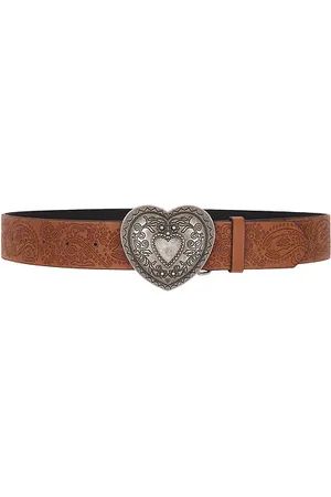 Lovers And Friends Heart Buckle Belt in Brown. - size M/L (also in XS/S)