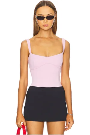 GOOD AMERICAN Scuba Sweetheart Tank Bodysuit in Pink. - size L (also in M, S, XL/1X, XS, XXL/2X, XXXL/3X)