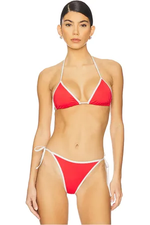 L*Space Lotus Bikini Top in Coral. - size L (also in M, S, XL, XS)