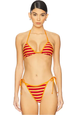 L*Space Lotus Bikini Top in Orange. - size L (also in M, S, XS)