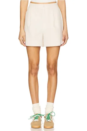 Varley Mariya Easy Pleat Short in Cream. - size L (also in M, S, XL, XS)