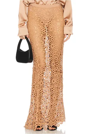 Norma Kamali Obie Long Skirt in Brown. - size M (also in S, XL, XS, XXS)