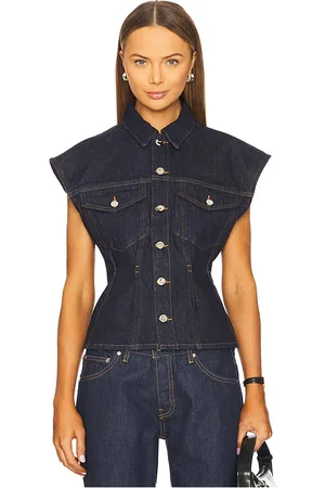 Frame Nipped Vest in Blue. - size M (also in S, XS)