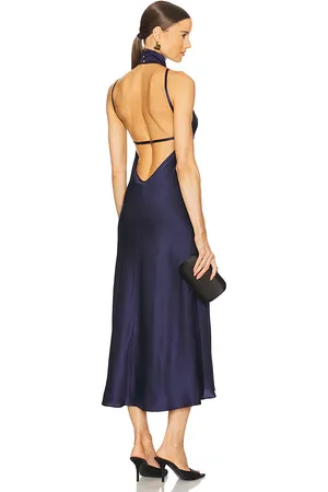 Amanda Uprichard Dupont Dress in Navy. - size L (also in M, S, XS)