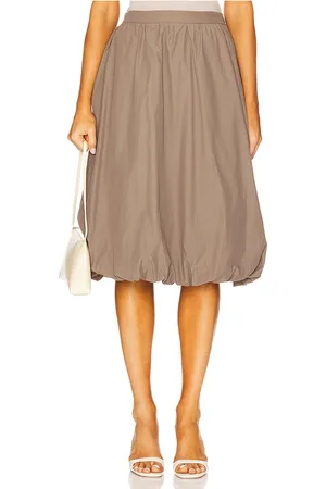 BROCHU WALKER Loti Bubble Skirt in Taupe. - size L (also in S, XS)